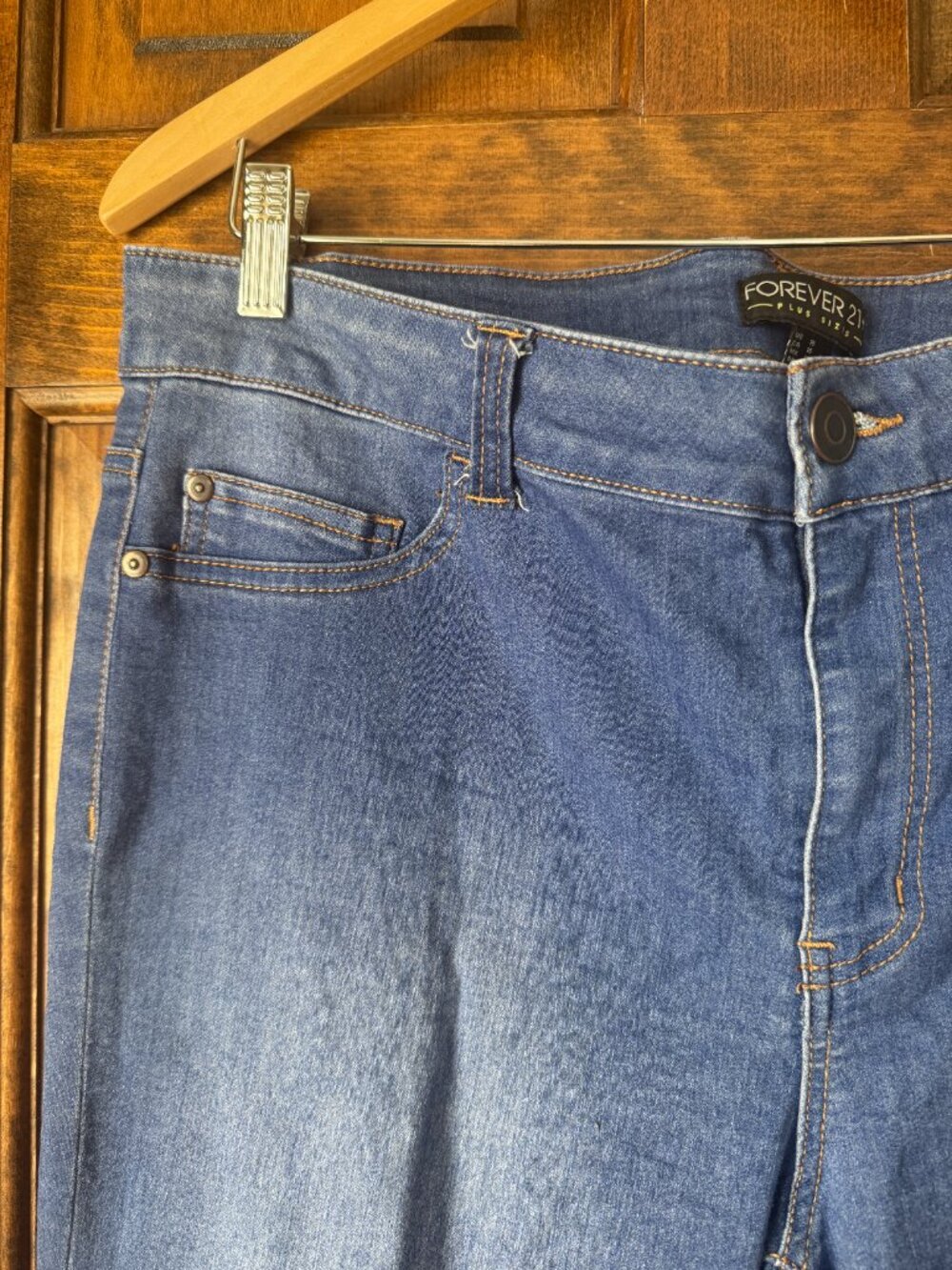 #1 Forever 21+ Medium Wash Denim Skinny Jeans Size 16 - Picture 5 of 10